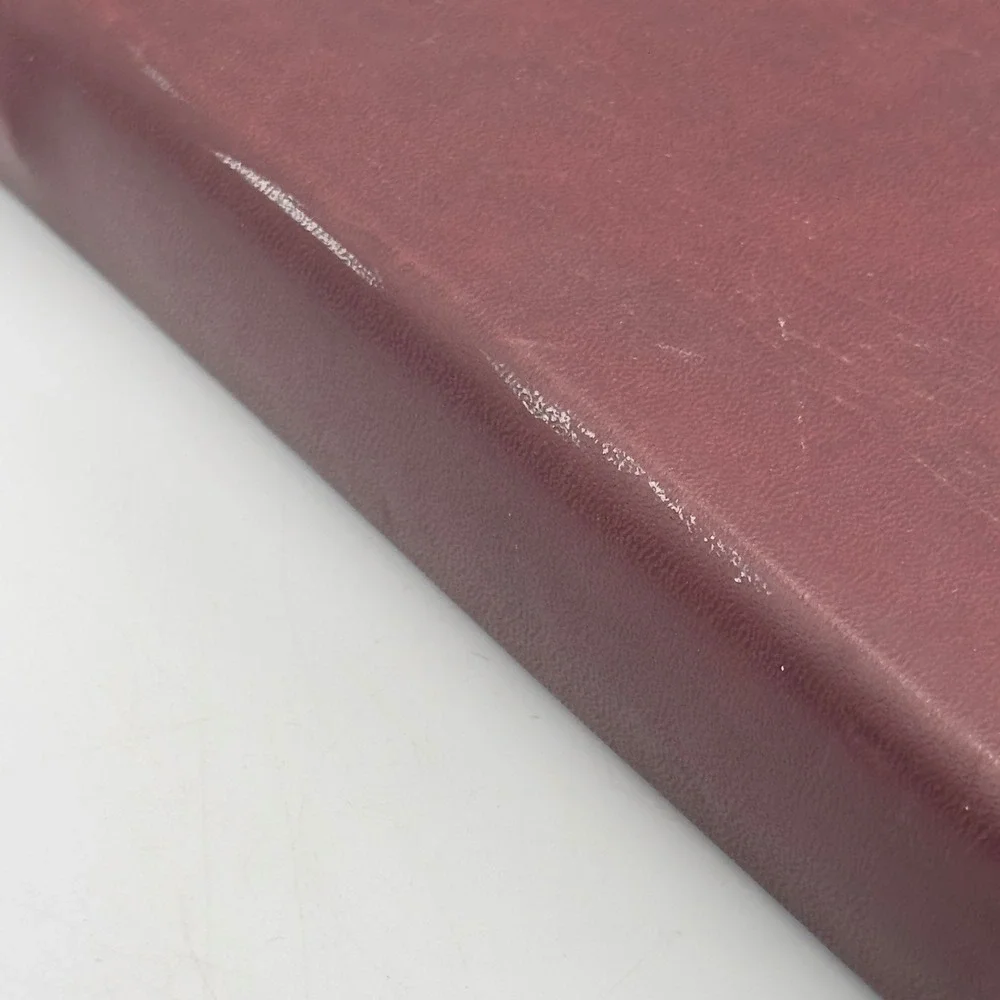 Hazel Briefcase Burgundy Faux Leather Document Binder Portfolio Vintage Business